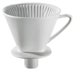 Cilio Koffiefilter Met Mondstuk Maat 4 Keramiek Wit