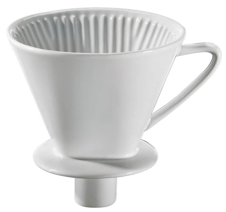 Cilio Koffiefilter Met Mondstuk Maat 4 Keramiek Wit 3 Cilio Koffiefilter Met Mondstuk Maat 4 Keramiek Wit