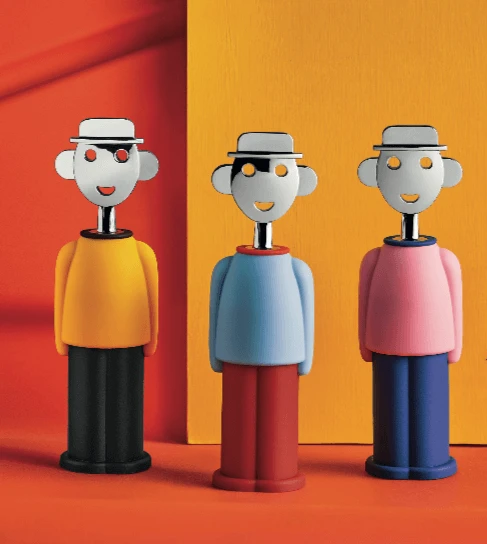 Alessi Alessandro M. Kurkentrekker Kunststof Rvs Geel-zwart 4 Alessi Alessandro M. Kurkentrekker Kunststof Rvs Geel-zwart - Image 2