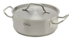 Inoxibar Industriële Lage Kookpan ø 24 Cm Rvs Mat