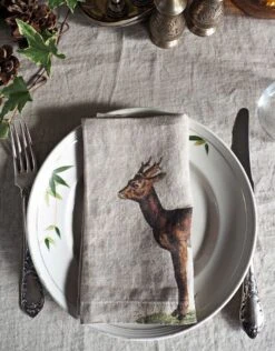 Oldenhof Wild Animals Servet 45 X 45 Cm Linnen 6 Stuks -Thuiskeuken 1 2