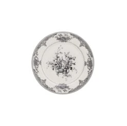 Gien Les Dépareillées Fleurs Onderzetter 12,8 Cm Keramiek Crème-zwart