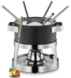 Spring Andermatt Fondueset ø 18 Cm 6-persoons Mat Zwart