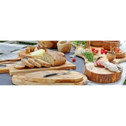 Bowls And Dishes Pure Olive Wood Serveerplank Met Handvat Rustique 40 T/m 45 Cm Olijfhout -Thuiskeuken 3 3 18