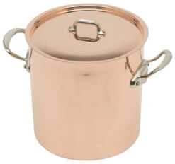 Mauviel M'150S Hoge Soeppan 11 Liter ø 24 Cm Koper Rvs Greep