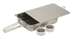 Camerons Rookoven 38 X 28 Cm Rvs Met 2 Bakjes Rookhout