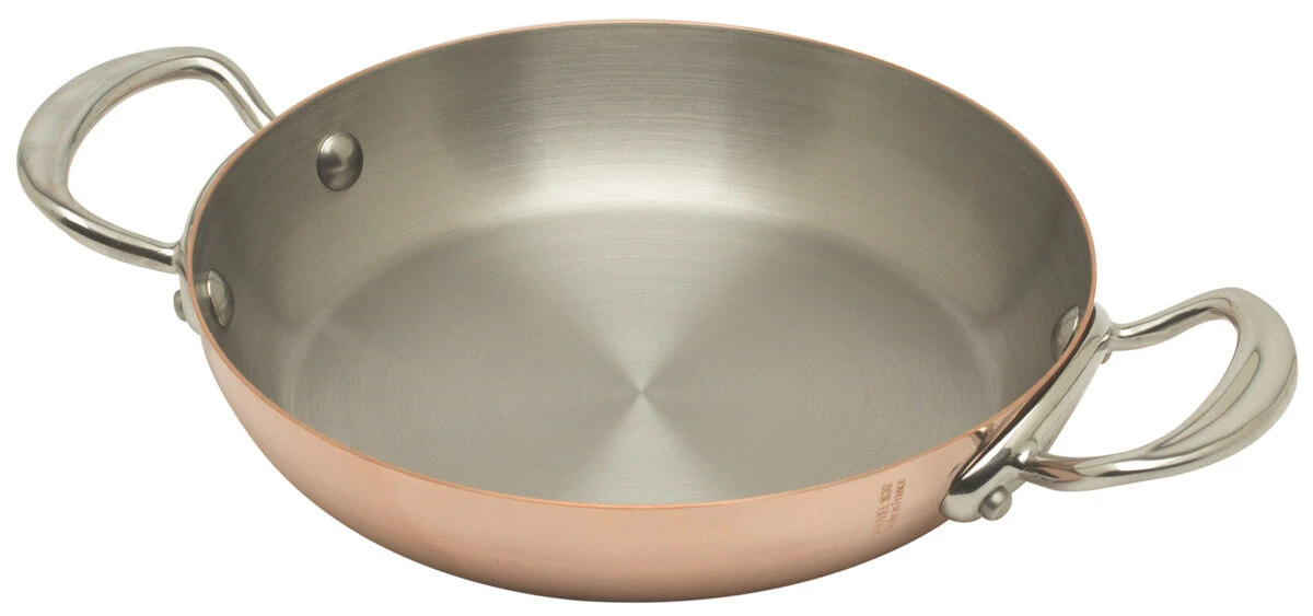 Mauviel M'150S Serveer- En Paellapan ø 12 Cm Koper Rvs Greep 3 Mauviel M'150S Serveer- En Paellapan ø 12 Cm Koper Rvs Greep