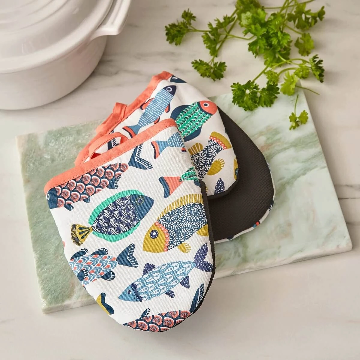 Ulster Weavers Aquarium Kleine Ovenwant Katoen Oranje 2 Stuks 4 Ulster Weavers Aquarium Kleine Ovenwant Katoen Oranje 2 Stuks - Image 2