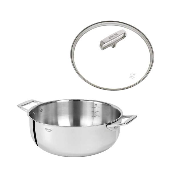 Cristel Castel'Pro Wok-braadpan ø 24 Cm Rvs 3 Cristel Castel'Pro Wok-braadpan ø 24 Cm Rvs