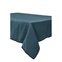 Haomy Letia Tafelloper 50 X 145 Cm Linnen Pruisisch Blauw