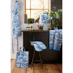 Ulster Weavers India Blue Schort Katoen Blauw -Thuiskeuken indian blue 3