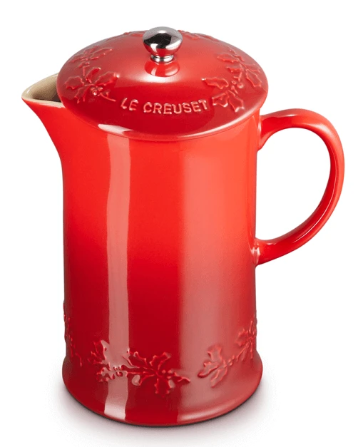 Le Creuset Holly Collectie Cafetière 800 Ml Aardewerk Kersrood 5 Le Creuset Holly Collectie Cafetière 800 Ml Aardewerk Kersrood - Image 3