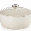Le Creuset Signature Braadpan 4,2 Liter ø 24 Cm Gietijzer Meringue -Thuiskeuken le creuset br ter rund signature 20cm meringue 1 7347955 1 2