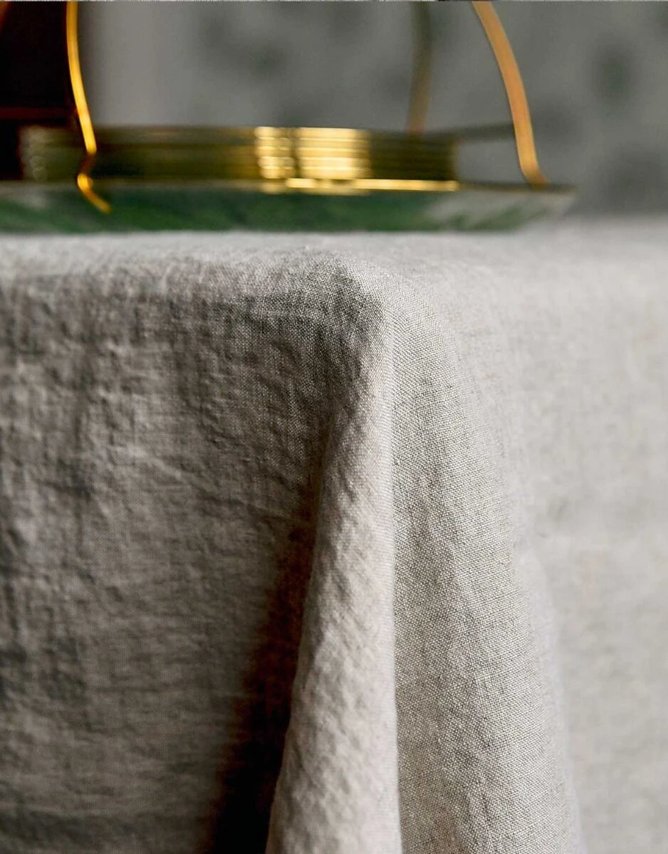 Oldenhof Natural Tafelkleed 170 X 250 Cm Linnen 4 Oldenhof Natural Tafelkleed 170 X 250 Cm Linnen - Afbeelding 2