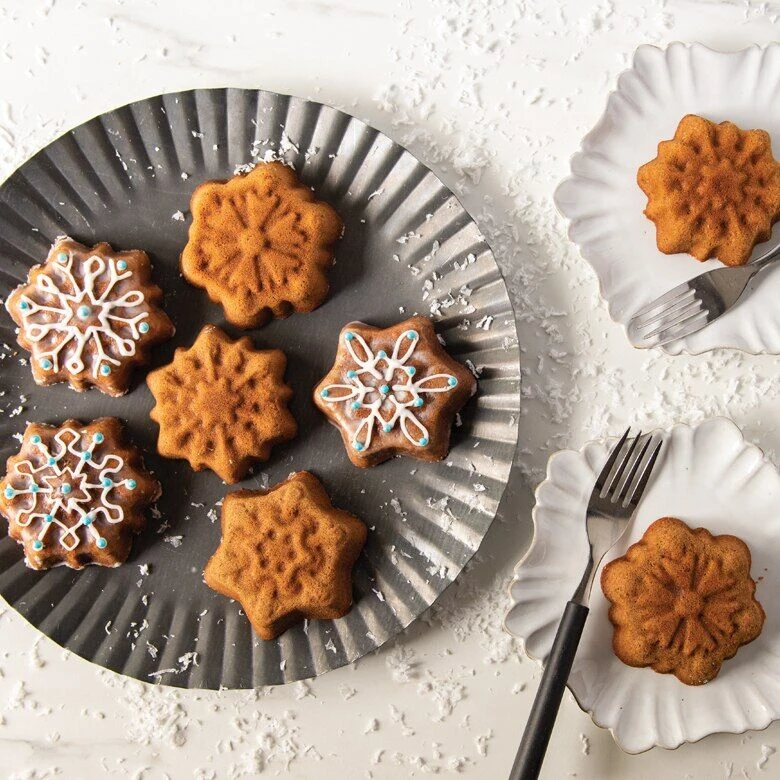 Nordic Ware Frozen 2© Snowy Day Bakvorm 6 Stuks Aluminium - Afbeelding 2