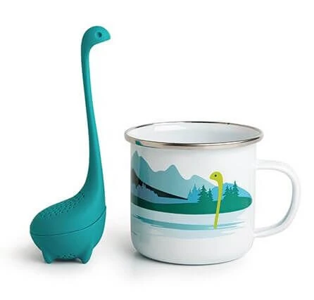 Ototo Cup Of Nessie Theeinfuser En Beker Kunststof/emaille Blauw 3 Ototo Cup Of Nessie Theeinfuser En Beker Kunststof/emaille Blauw
