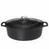 Chasseur Braadpan Ovaal 6 Liter ø 31 Cm Gietijzer Mat Zwart -Thuiskeuken oval casserole black03 1