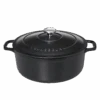 Chasseur Braadpan 6,1 Liter ø 28 Cm Gietijzer Mat Zwart -Thuiskeuken round casserole black02 2 1 1 1 1 1