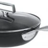 Cristel Castel'pro Exceliss+ Ultralu Sauteerpan Met Anti-aanbaklaag En Glasdeksel ø 24 Cm Aluminium Zwart