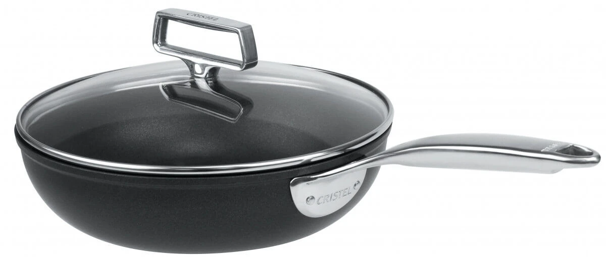 Cristel Castel'pro Exceliss+ Ultralu Sauteerpan Met Anti-aanbaklaag En Glasdeksel ø 28 Cm Aluminium Zwart 3 Cristel Castel'pro Exceliss+ Ultralu Sauteerpan Met Anti-aanbaklaag En Glasdeksel ø 28 Cm Aluminium Zwart