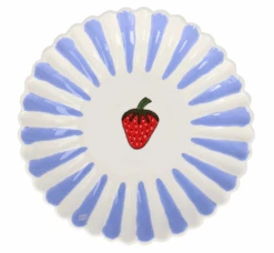 Oldenhof Aardbei Coquille Diep Bord ø 23 Cm Aardewerk Lila