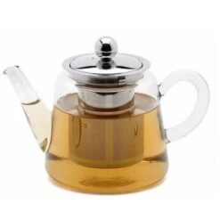 Cristel Jasmin Theepot 1,2 Liter Rvs/glas -Thuiskeuken theiere jasmin en verre 1 2 l th120vj theieres par cristel 1