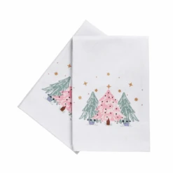 Ulster Weavers Frosty Trees Servet Gerecycled Katoen Groen 2-delig